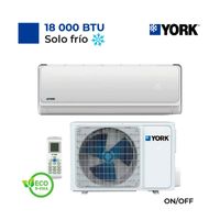Aire Acondicionado York Split Pared De 18,000 Btu/H On/Off Frío Solo