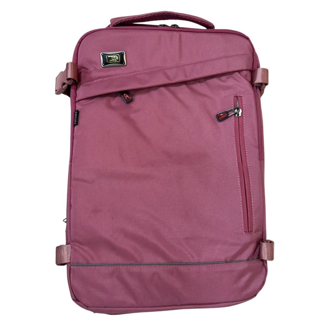 Mochila Viajera Con Zapatera, Equipaje De Mano Viene Clave Y Usb De Cabina Premium rosado