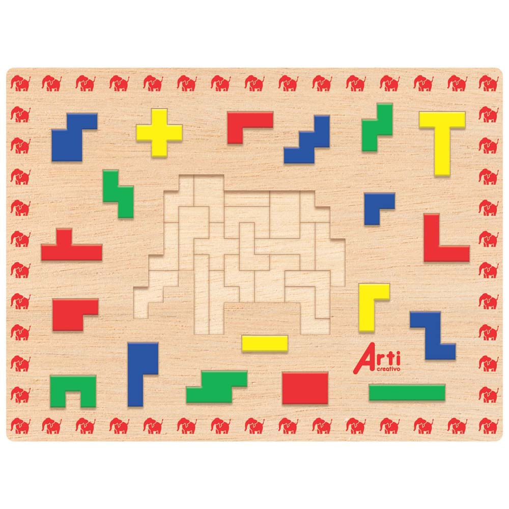 Ac ARTICREATIVO Encaje Tangram Elefante Mad X 20Pzas