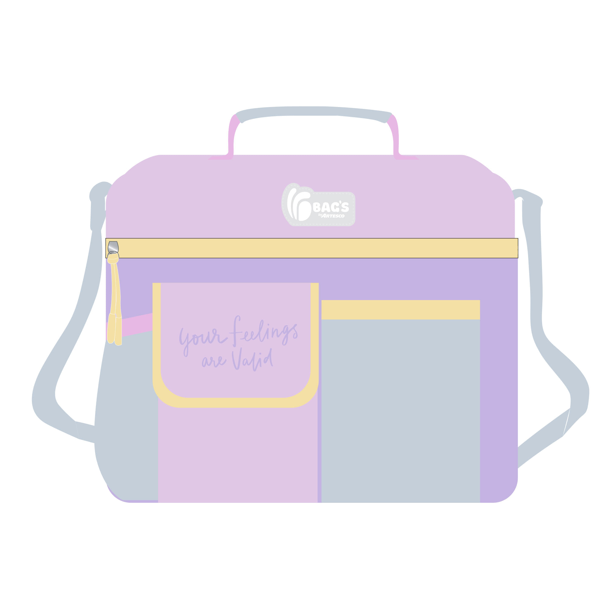 Lonchera ARTESCO Bagbyar Ten Rosado Gris