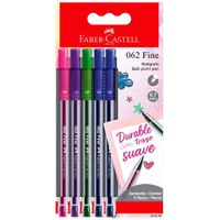 FABER CASTELL Bol 062F 2Az 1Ros 1Vio 1Ver Bl X5