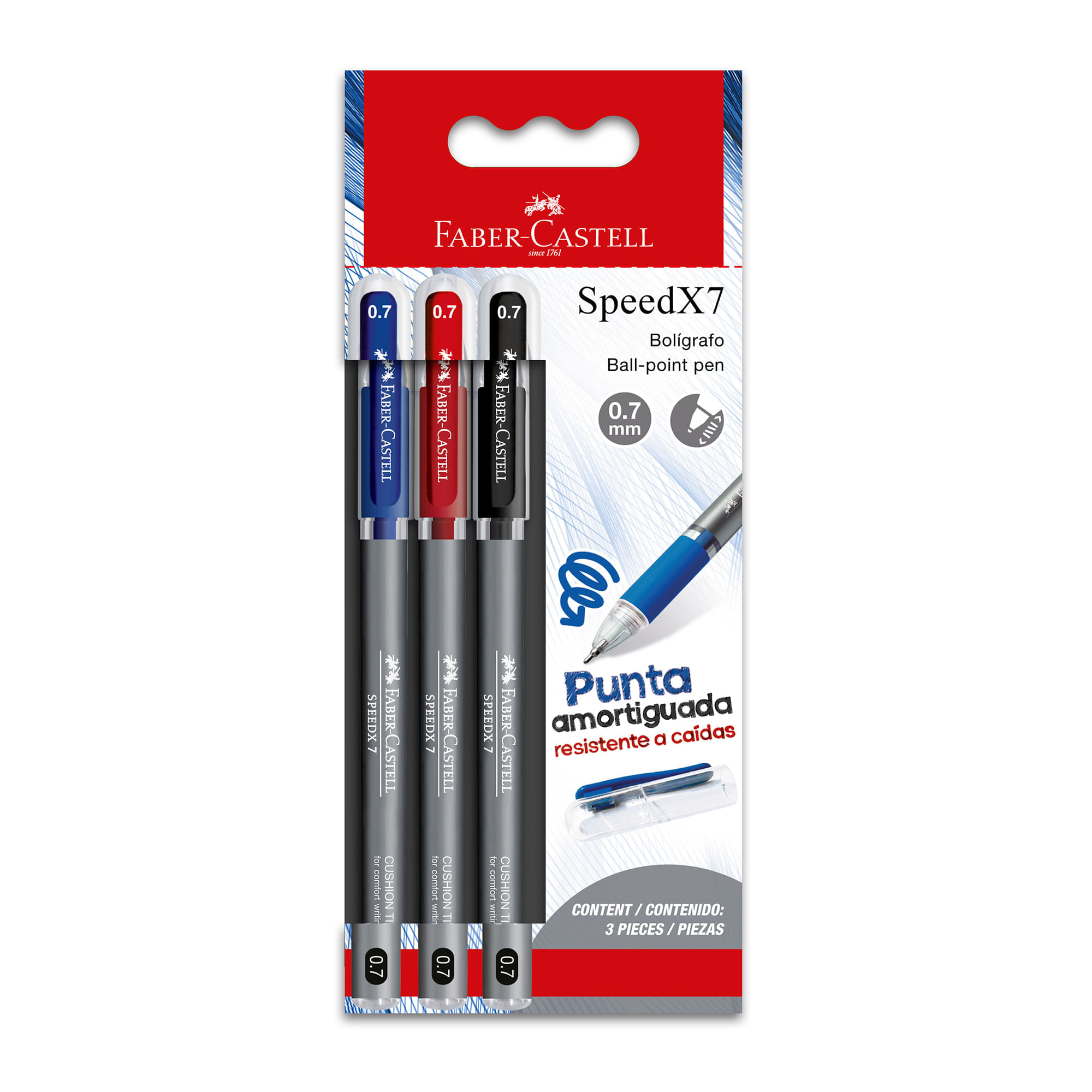 FABER CASTELL Bol Speedx7 1Z 1Rj 1Ng Est X3
