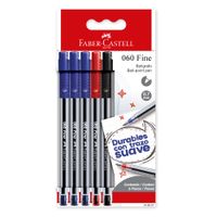 FABER CASTELL Bol 060F 3Az 1Roj 1 Neg Bl X5