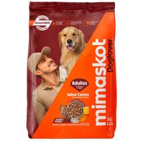 Comida para Perros MIMASKOT  Adultos Medianos y grandes sabor Carne Bolsa 3Kg