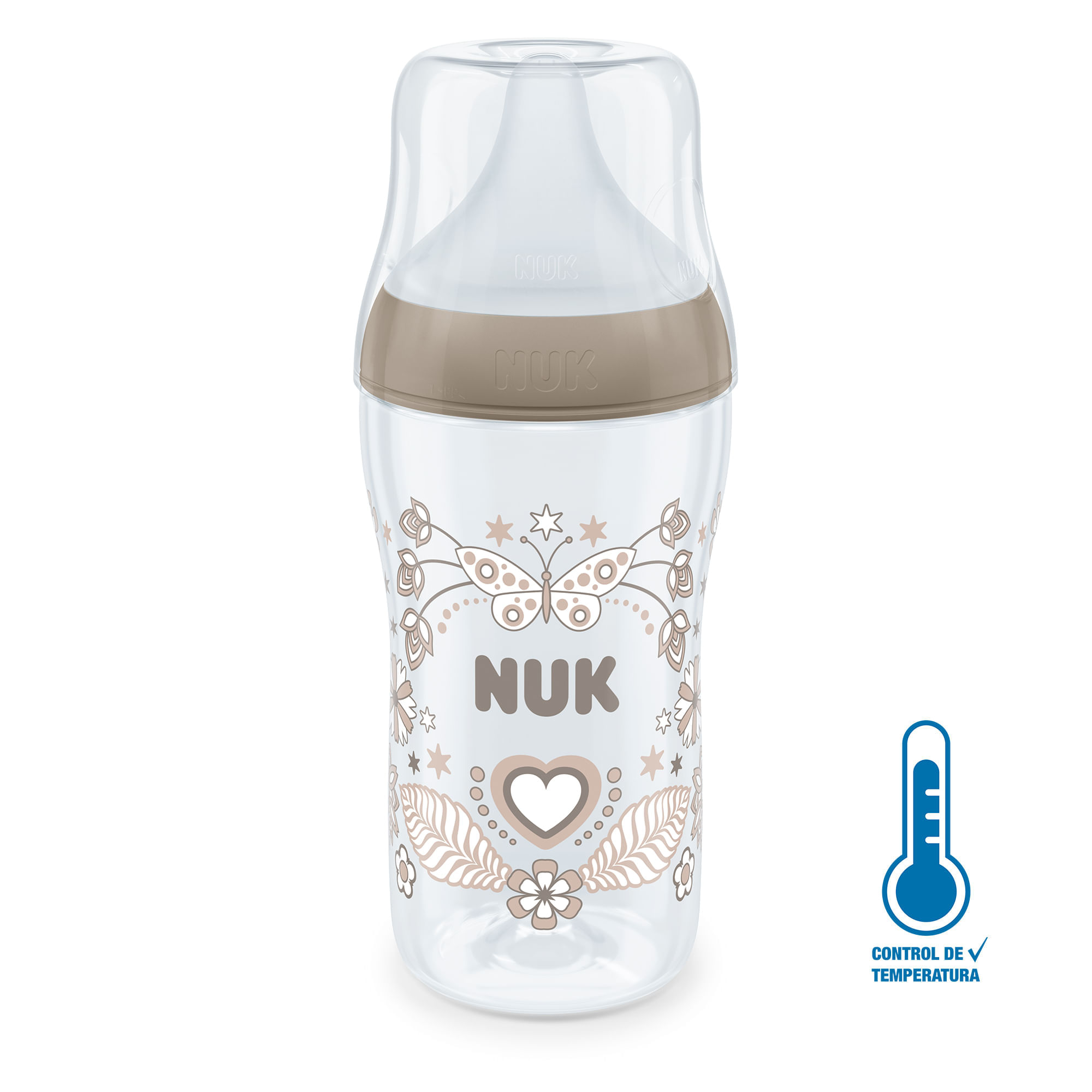 Biberón Perfect Match polipropileno 260ml diseño corazones NUK