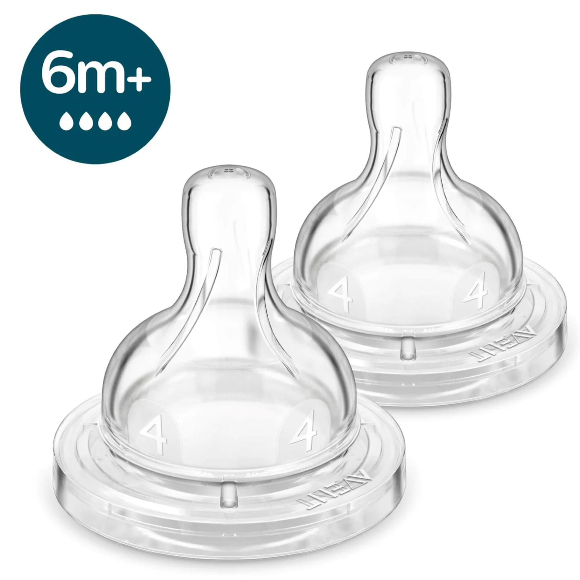 Tetina anticólicos flujo rápido 6M+ pack x2 AVENT