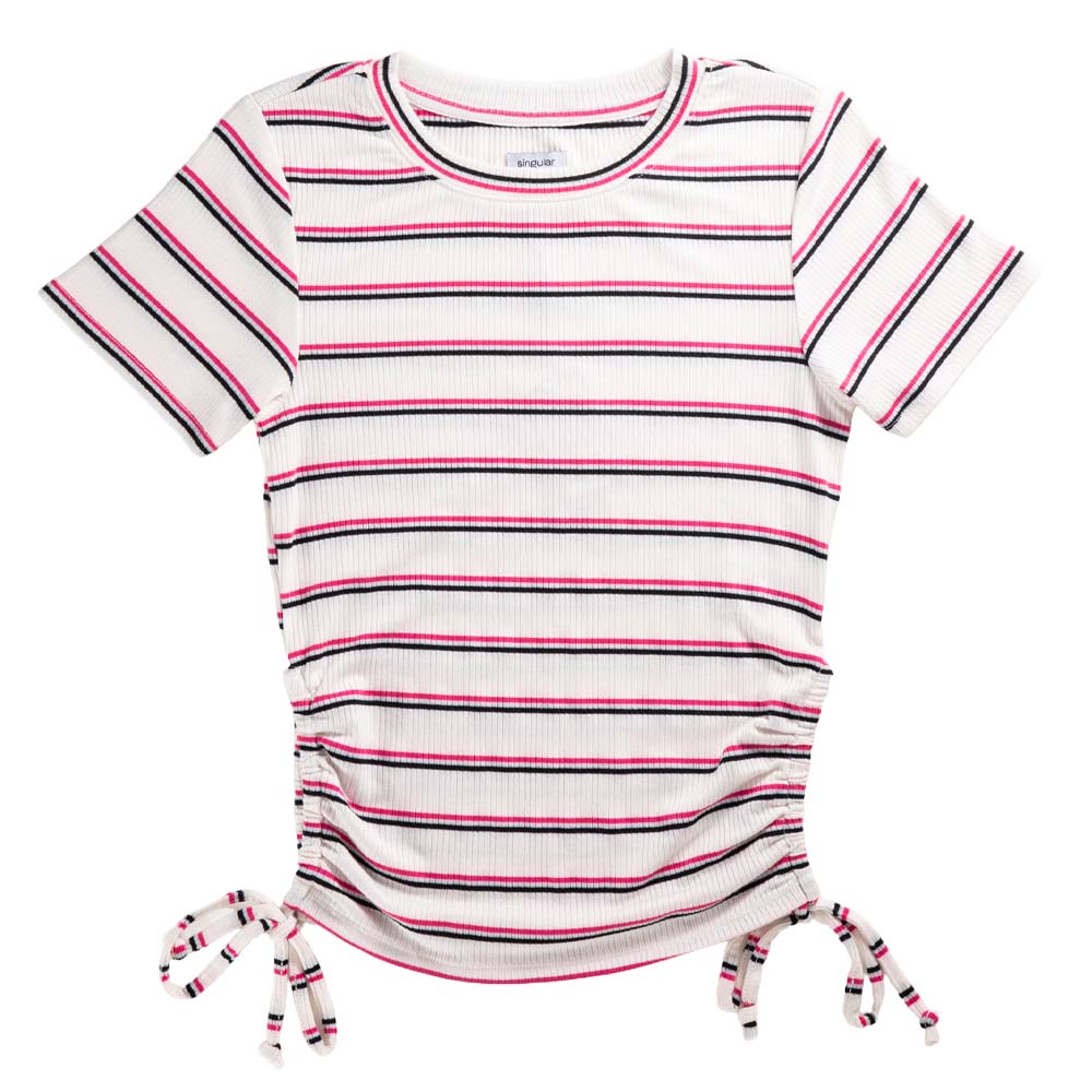 Polos Manga Corta Rib Rayas Mujer SINGULAR