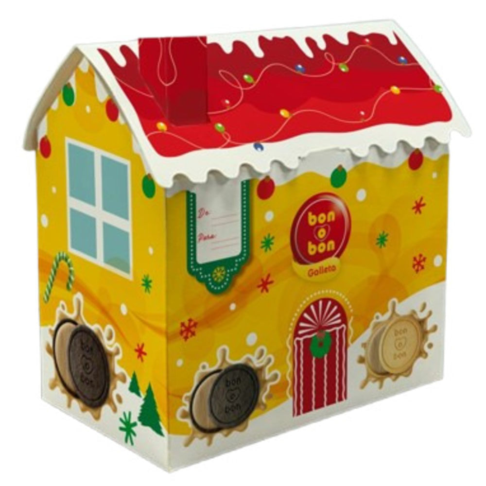 Galletas BON O BON Casa Navideña Display 45g