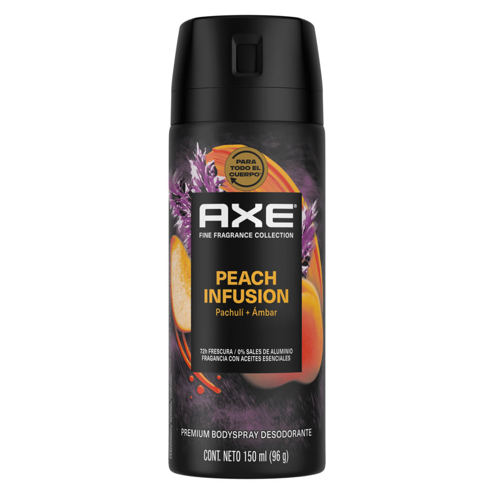 Deocolonia para Hombre en Aerosol AXE Peach Infusion Frasco 150ml