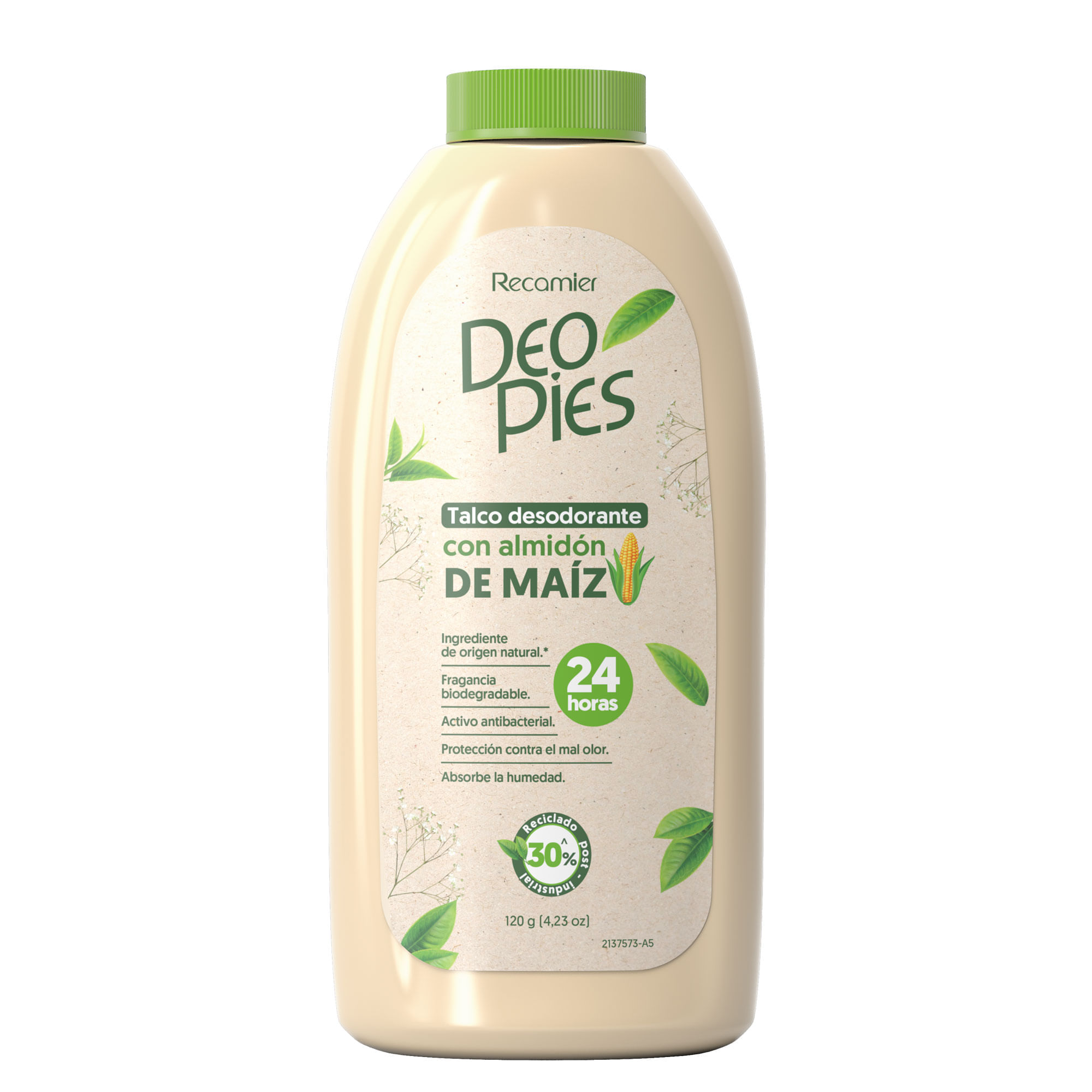 Talco para Pies Antibacterial DEO PIES Botella 120g
