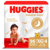 Pañales para Bebé HUGGIES Natural Care Talla XG Paquete 96un
