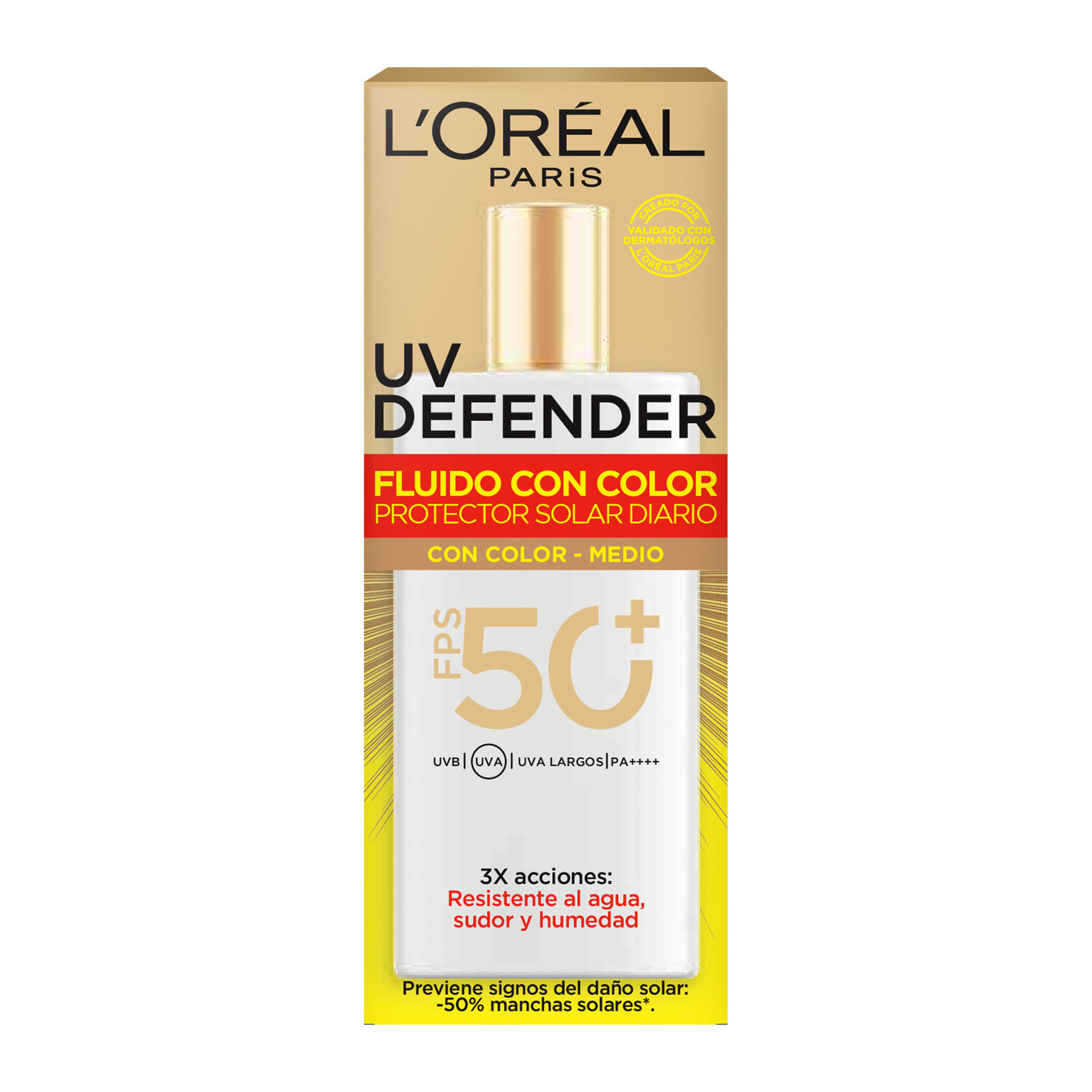 Bloqueador Facial LOREAL UV Defender Medio SPF50 Frasco 40g