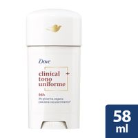 Desodorante para Mujer en Crema DOVE Clinical Tono Uniforme Frasco 58g