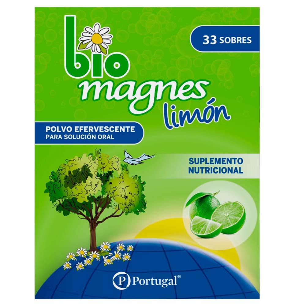 Complemento Nutricional BIOMAGNES Limón Polvo Efervescente Sobre 5g Caja 33un