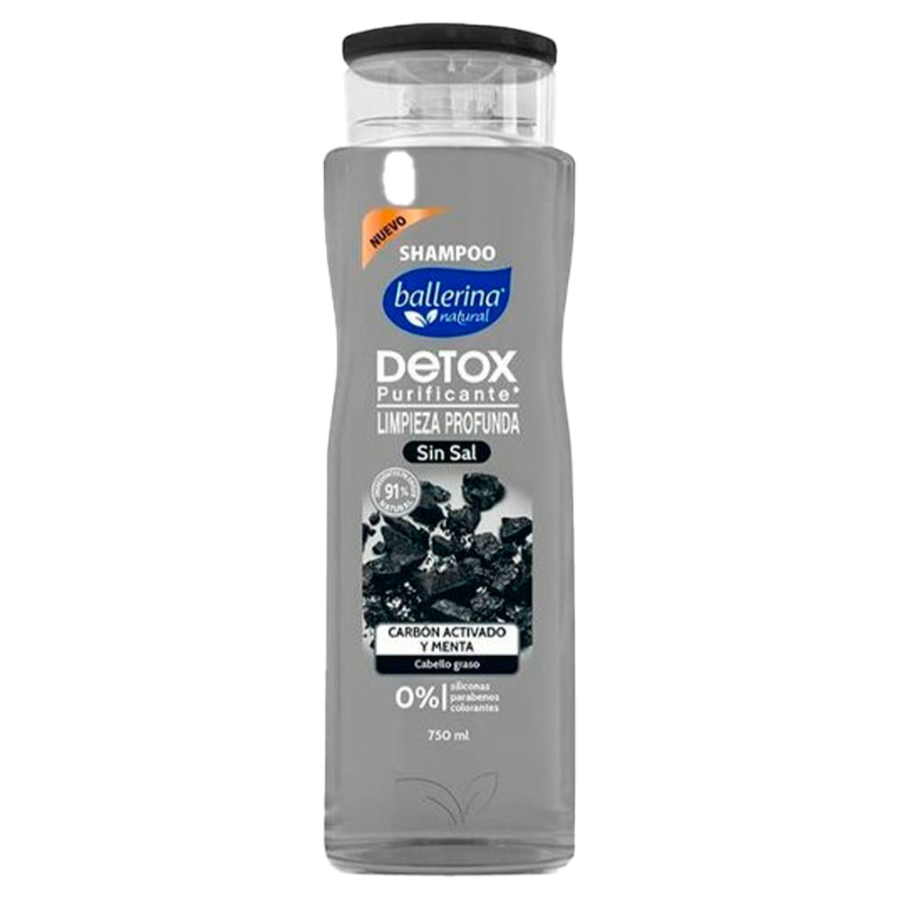 Shampoo BALLERINA Carbón Activado Frasco 750ml