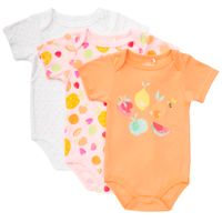Bodys Pack x 3 Unid Manga Corta Bebé Niña BABY EUREKA
