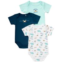 Bodys Pack x 3 Unid Manga Corta Bebé Niño BABY EUREKA