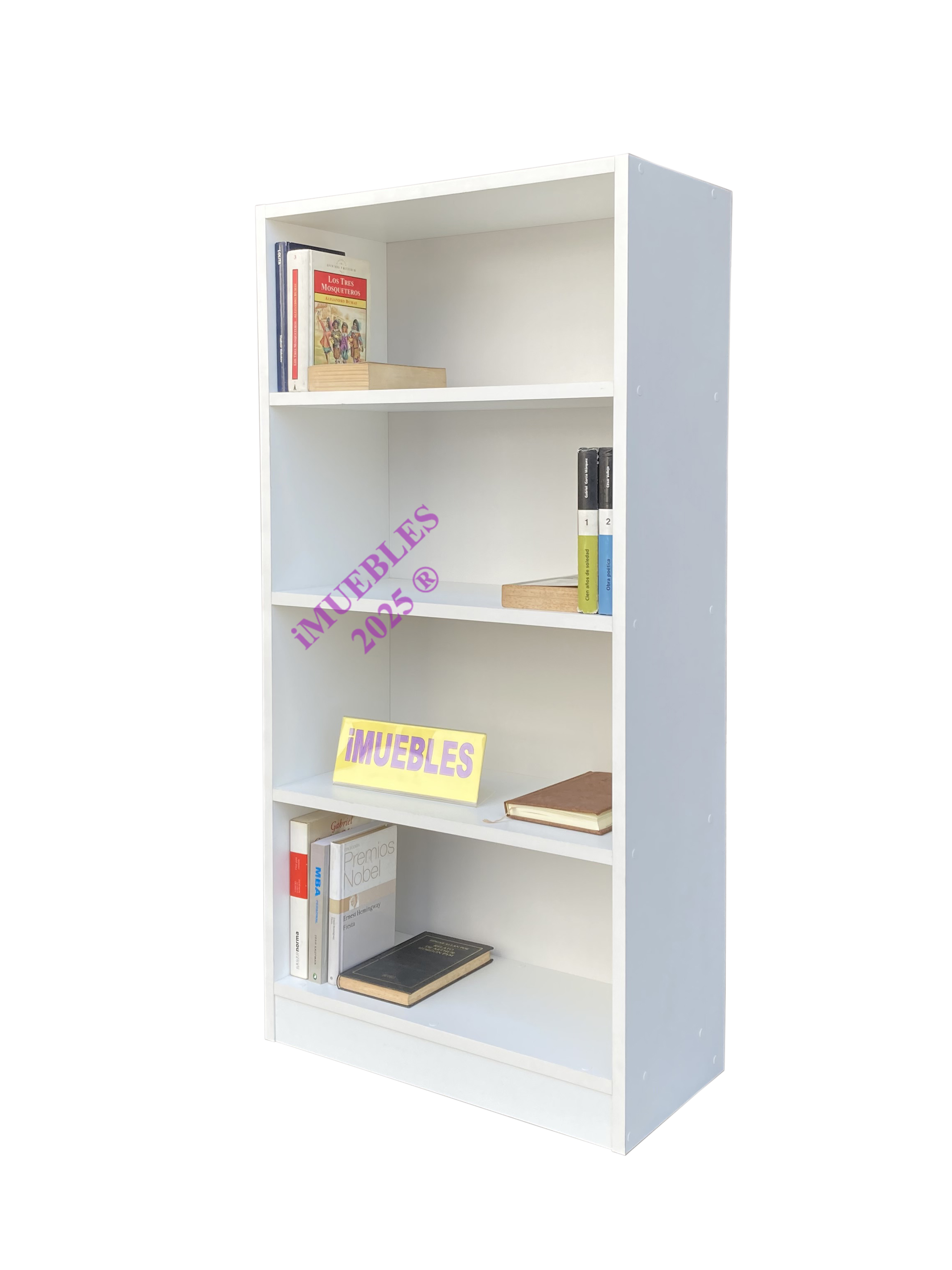 Estante Librero De Melamina color Blanco - TEMEL