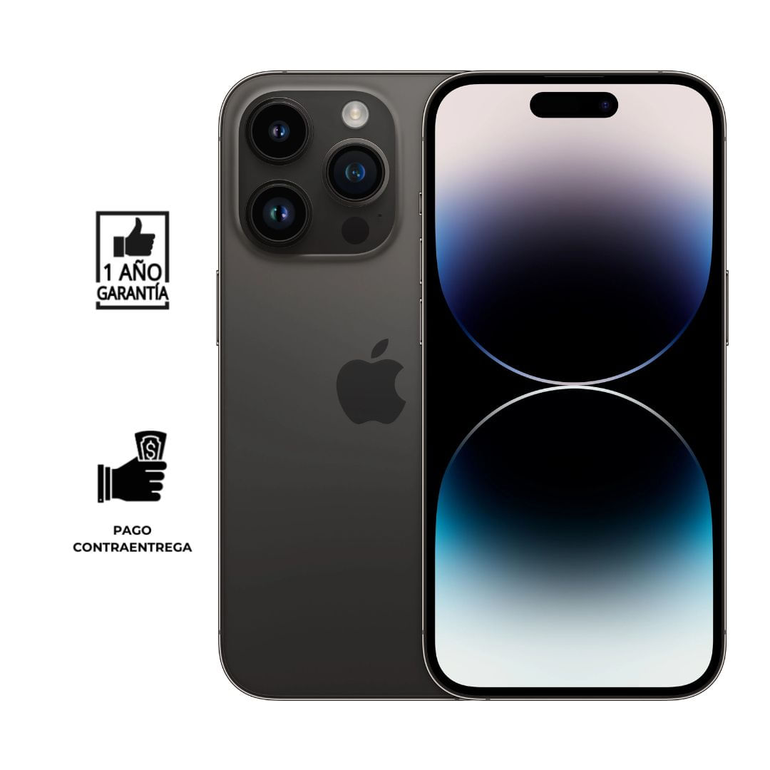 iPhone 14 PRO 256 Gb ESIM I Reacondicionado Grado A I color: Negro Espacial