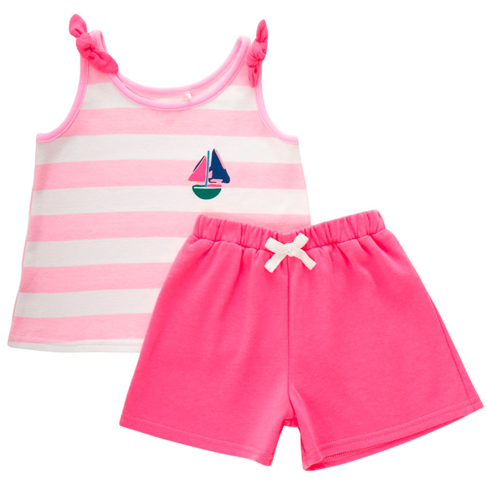 Conjuntos Polo Manga Cero + Short Bebé Niña BABY EUREKA