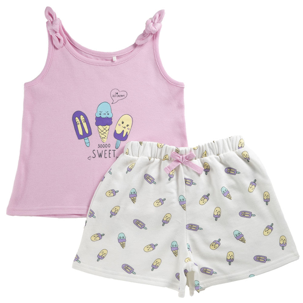 Conjuntos Polo Manga Cero + Short Bebé Niña BABY EUREKA