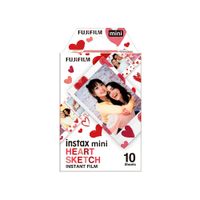 Pack de pelicula Fujifilm Instax Mini Heart Sketch x 10