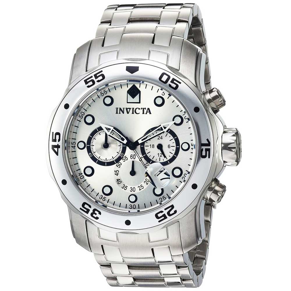 Reloj Invicta Pro Diver 0071 Fecha Cronómetro Acero Inoxidable Plateado