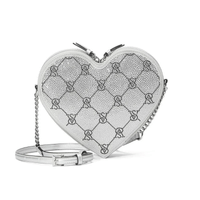Cartera Crossbody Victoria Secret Heart Logo - Plateada