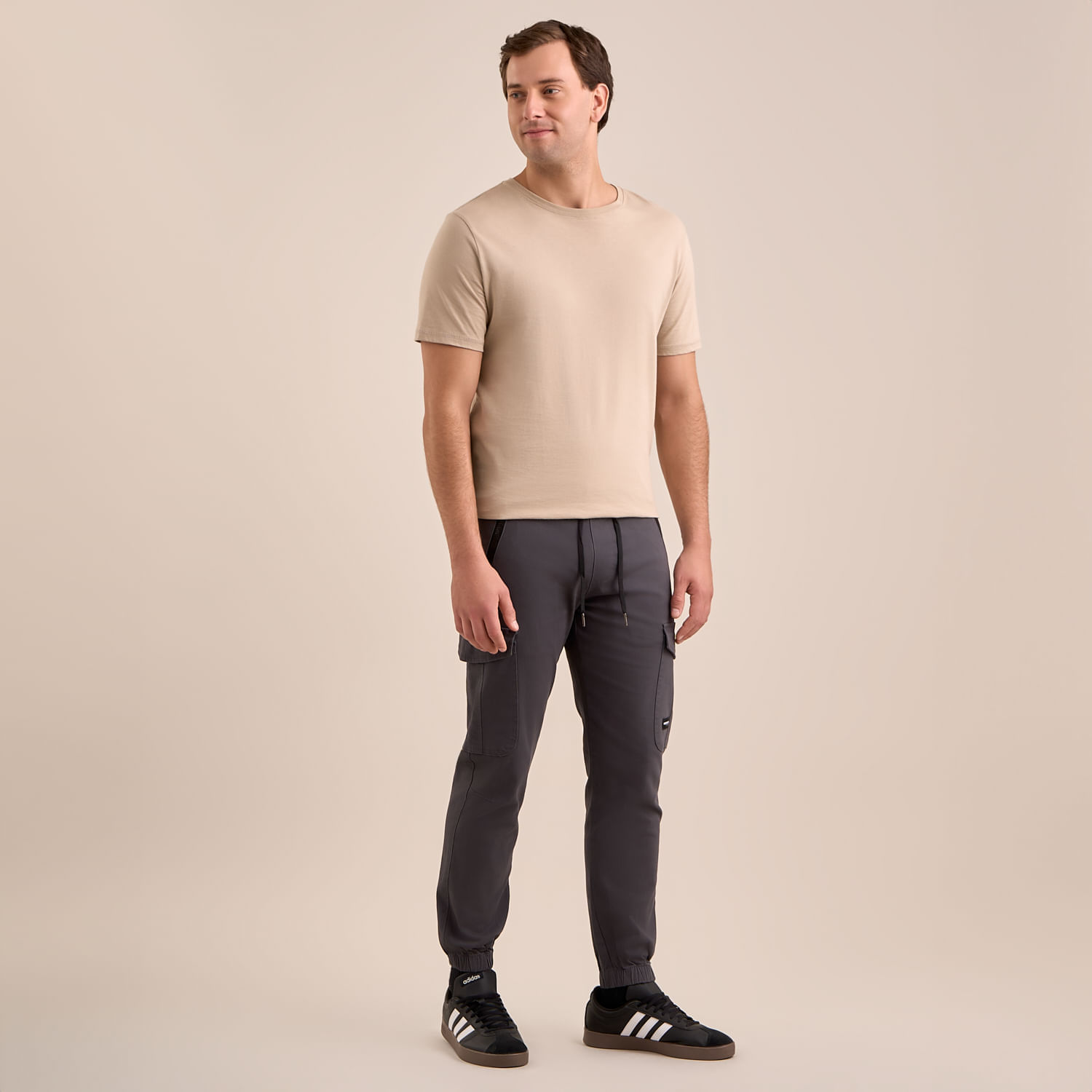 Pantalon Jogger Hombre Amc Cargo Cierre