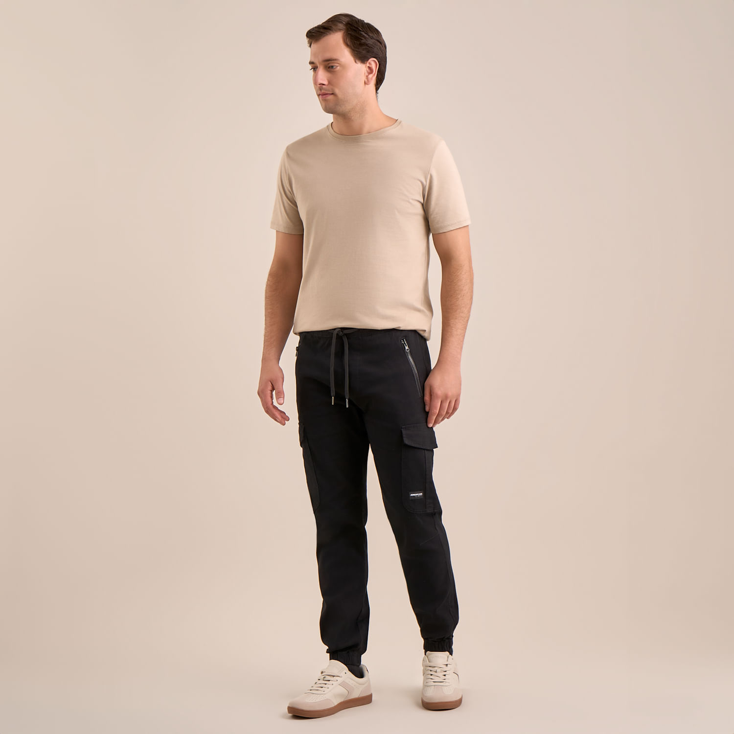 Pantalon Jogger Hombre Amc Cargo Cierre