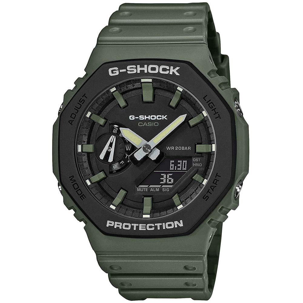 Reloj Casio G-Shock Carbon Core GA2110SU-3A Digital Analogico Luz Led Resina Verde