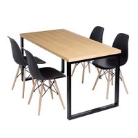 COMEDOR CAMMEL NEGRO 4 SILLAS - FALOTIH 3M