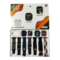 Smartwatch I60 SUIT (2 smartwatch y 7 correas)  Negro