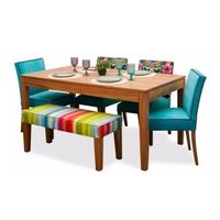 COMEDOR HIPPIE 4 SILLAS + BANQUETA - FALOTIH 3M