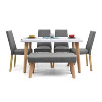 COMEDOR SIRIUS 4 SILLAS + BANQUETA - FALOTIH 3M