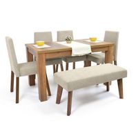 COMEDOR JAIS 4 SILLAS + BANQUETA - FALOTIH 3M