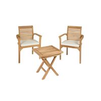 2 SILLAS DE TERRAZA CASTA + MESITA - FALOTIH 3M