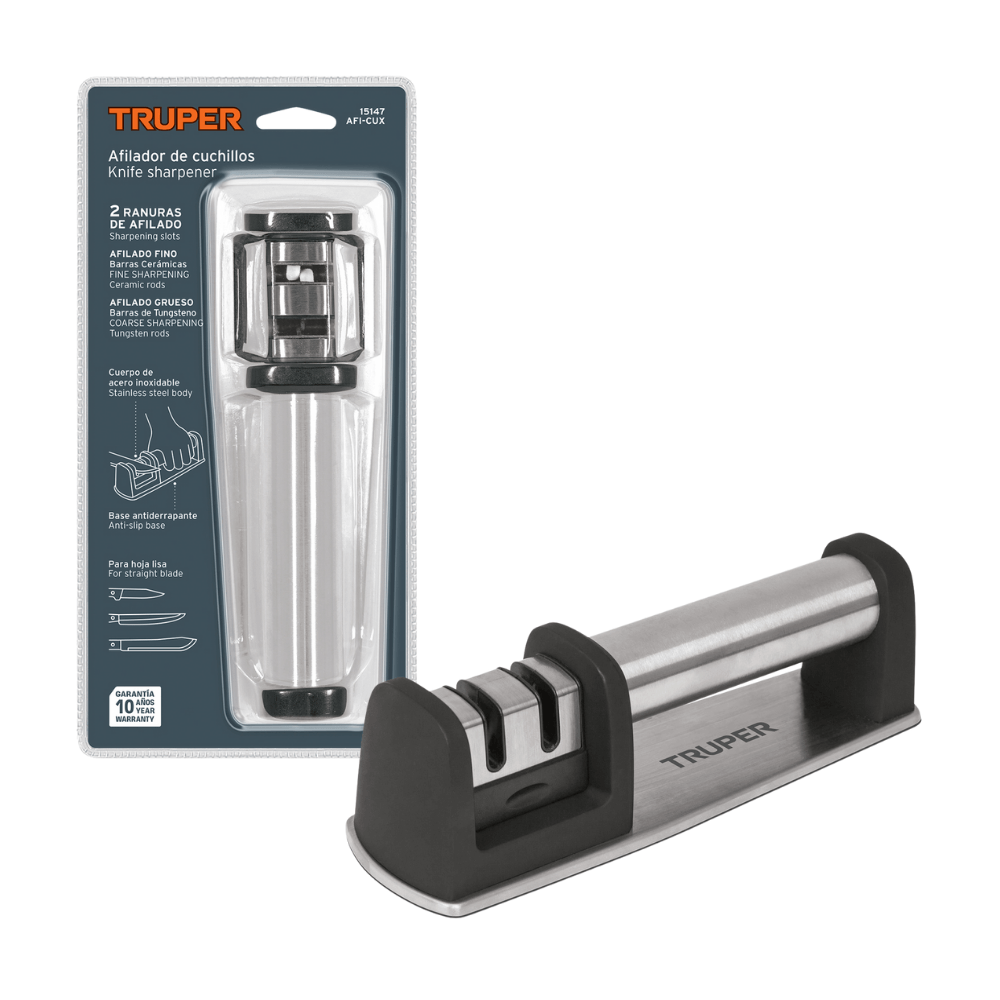 Afilador de Cuchillos Profesional de Acero Inoxidable Truper AFI-CUX 15147