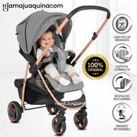 Coche Cuna Deportivo «SMART PLUS» Mango Reversible Gris