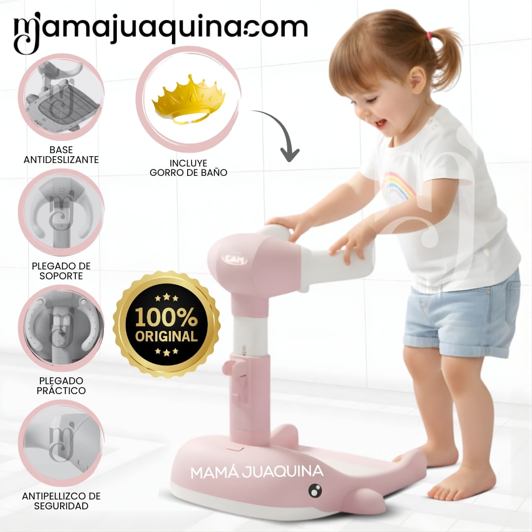 Soporte de Baños para Bebés «NUBBI» Edición Limitada Rosa