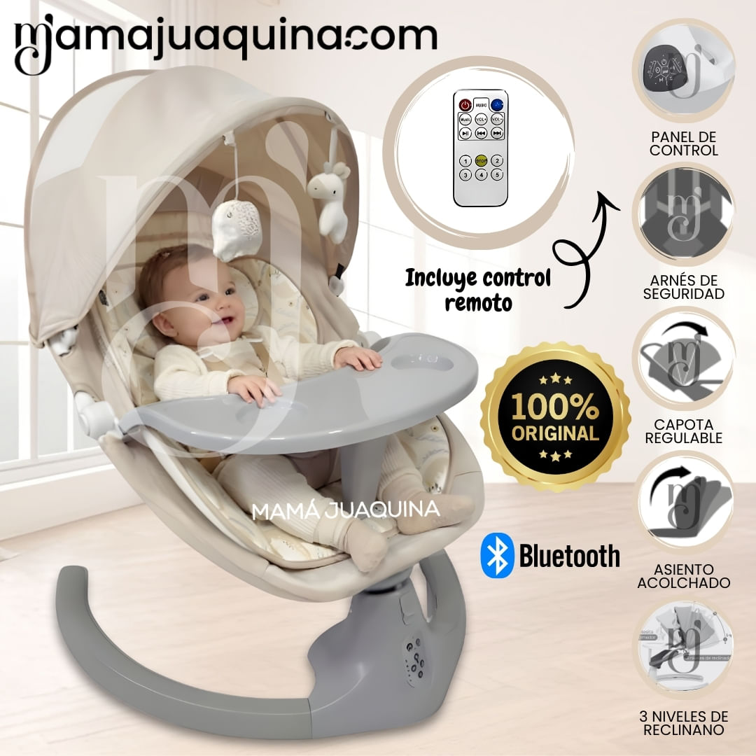 Mecedora Eléctrica para Bebés «STAR NEW» Beige