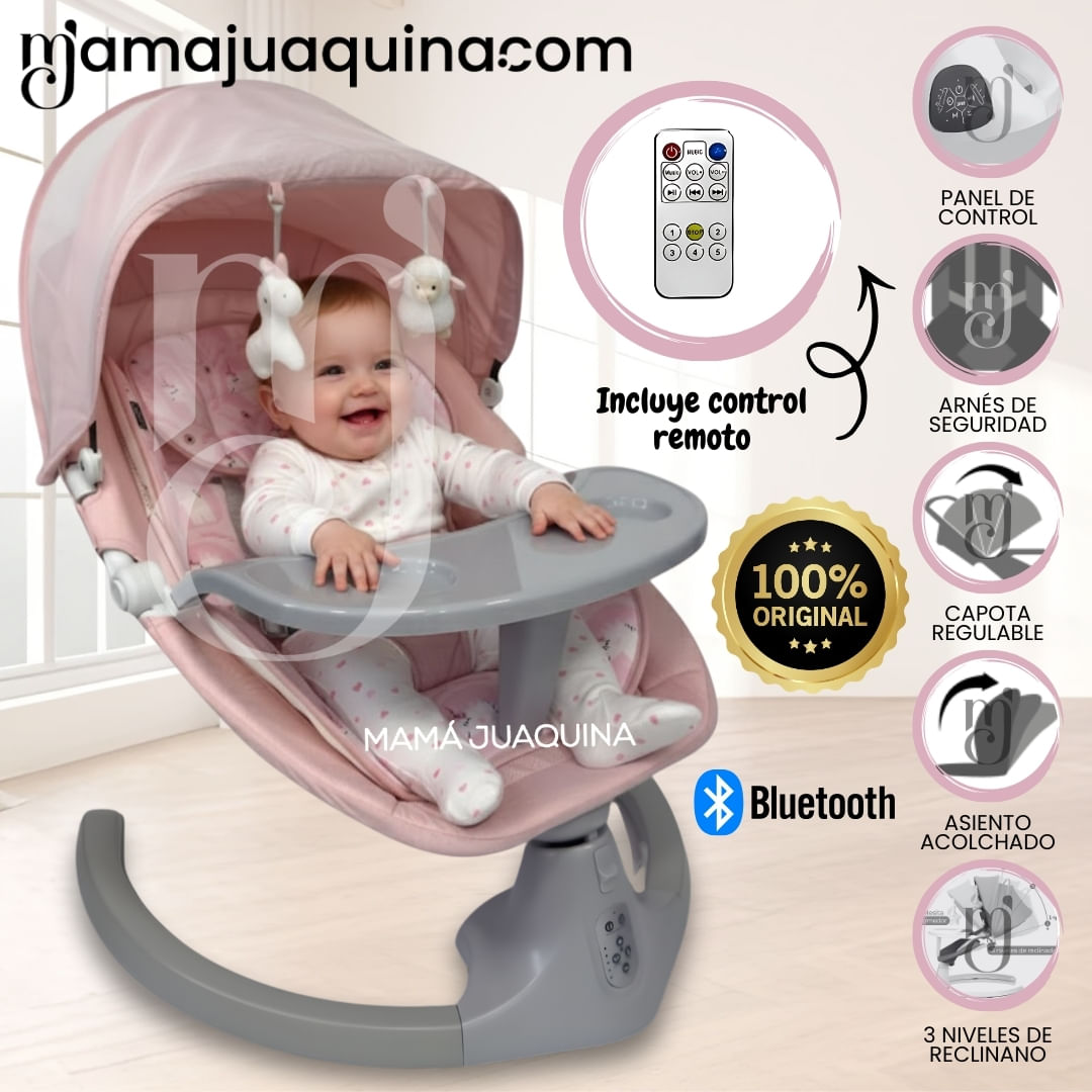 Mecedora Eléctrica para Bebés «STAR NEW» Rosa