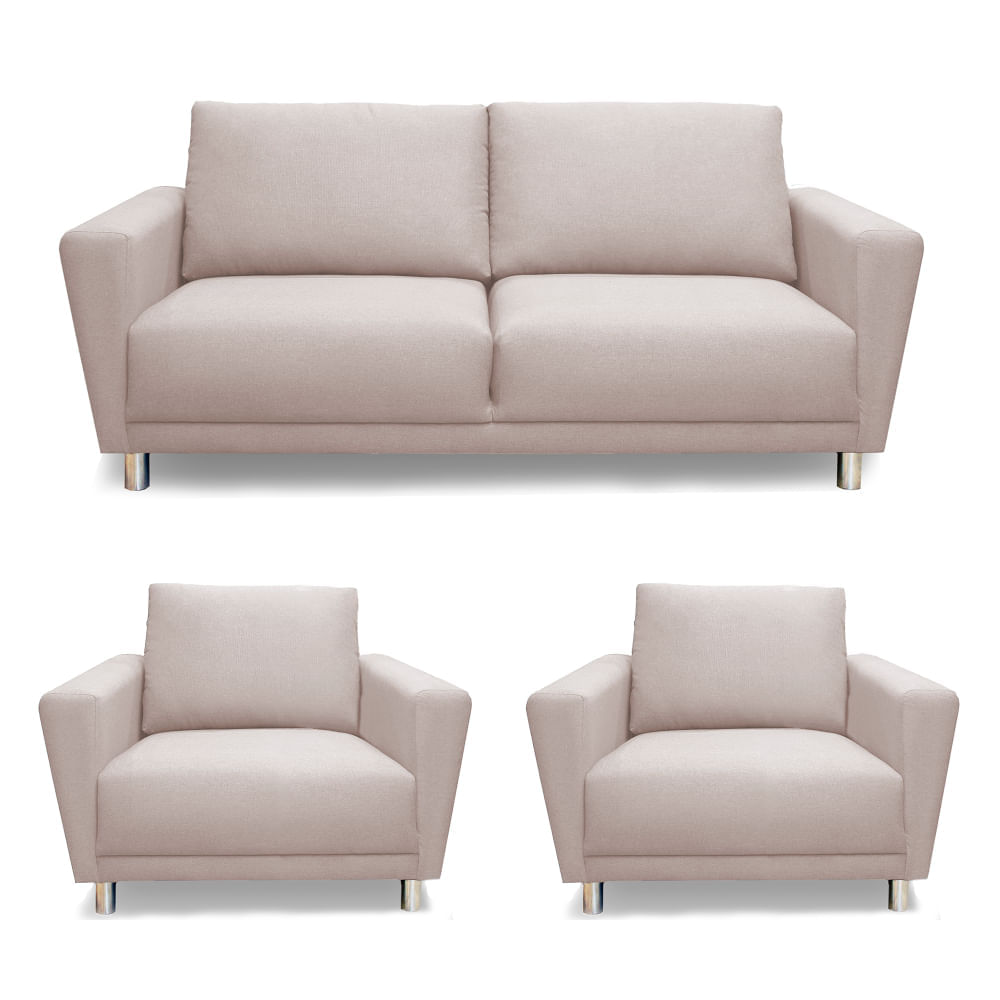 Juego De Sala Casabella Cairo 3-1-1 Beige