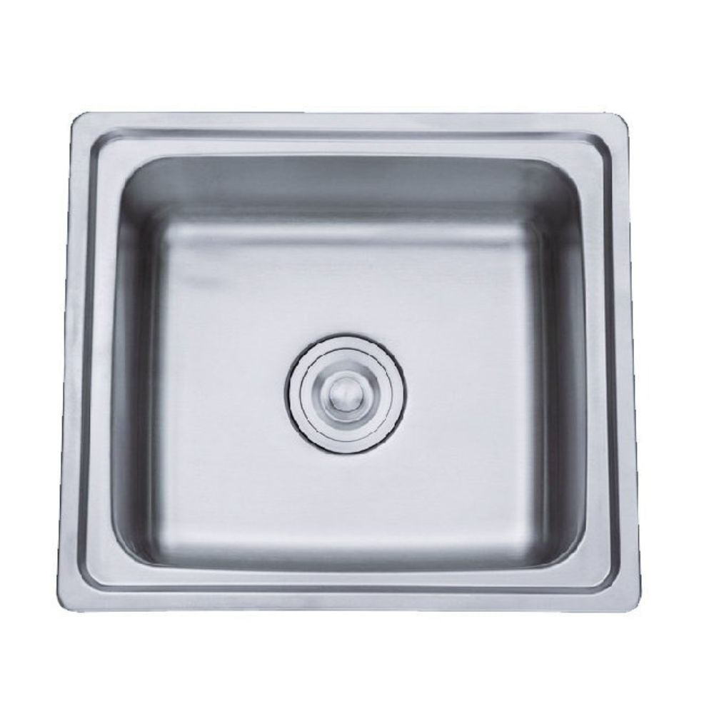 LAVADERO 1 POZA 48 CM X 42 CM SATINADO ACERO INOXIDABLE