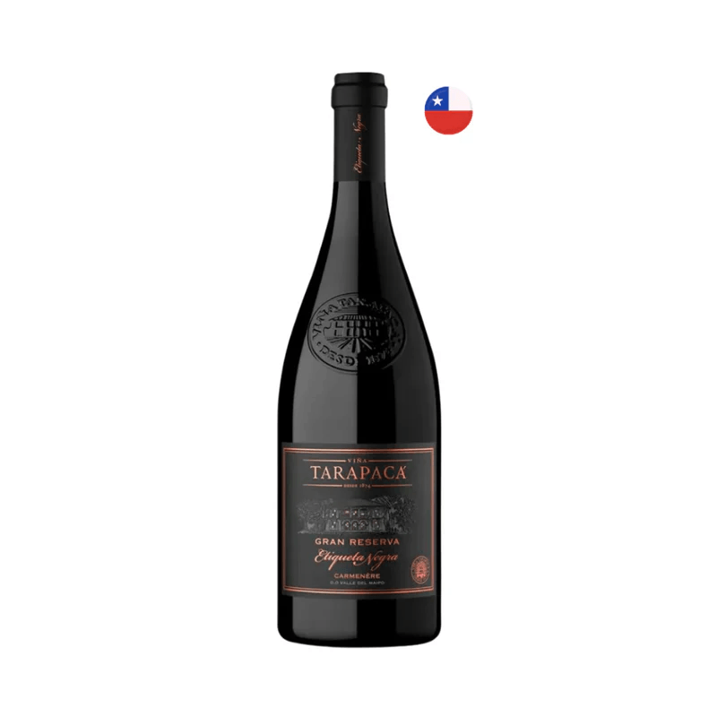 Vino Tinto TARAPACA Carmenere Gran Reserva Etiqueta Negra Botella 750ml