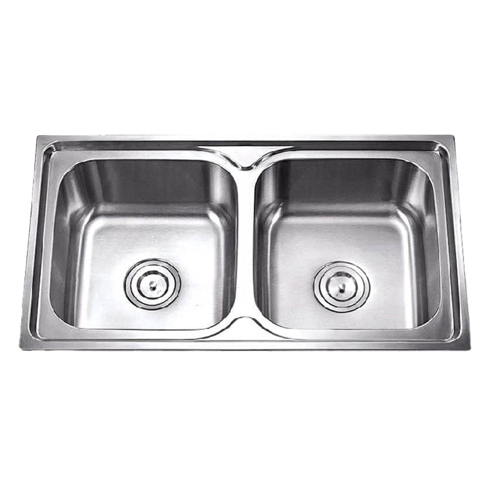 LAVADERO DE COCINA 2 POZAS 78 CM X 43 CM SATINADO ACERO INOXIDABLE