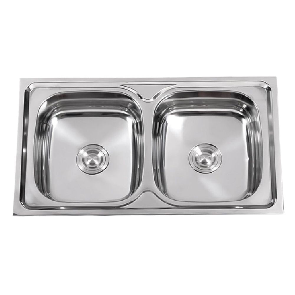 LAVADERO DE COCINA 2 POZAS 100 CM X 50 CM SATINADO ACERO INOXIDABLE
