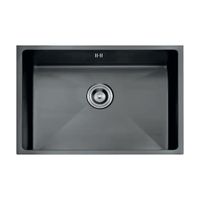 LAVADERO DE LUJO PARA COCINA 1 POZA 76 CM X 46 CM NANO NEGRO ACERO INOX.