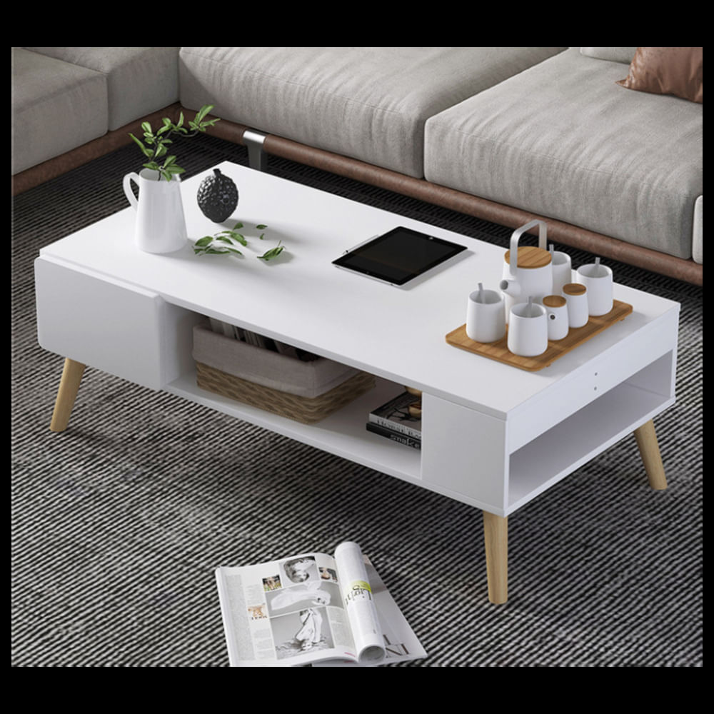 Mesa de Centro Blanco Orbe 100 cm