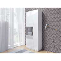 Vitrina Moderna color Blanco/Gris Katamarina 2 puertas con vidrio TU MESITA